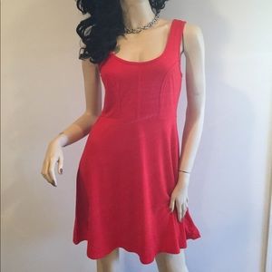Cute cherry red skater dress